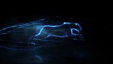 蓝色科技闪电奔跑大气标志展示AE模板视频的预览图